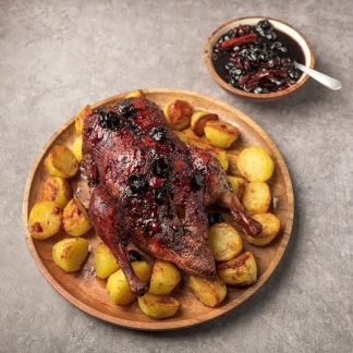Roast Duck with Cherry Sauce